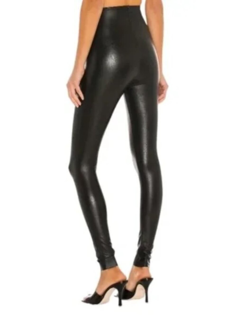 Commando Control Black Faux Leather Legging Womens Large EPC